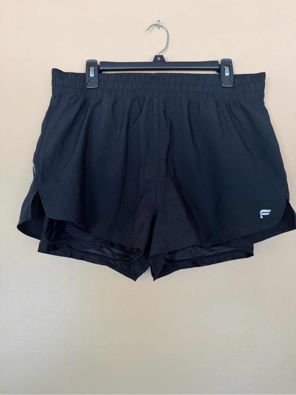 Fabletics Black Women's Athletic Shorts with Built-in Liner
